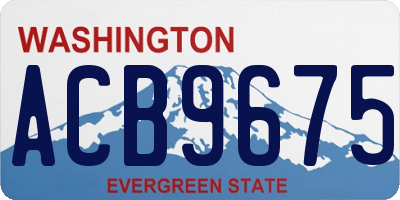 WA license plate ACB9675