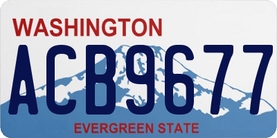 WA license plate ACB9677