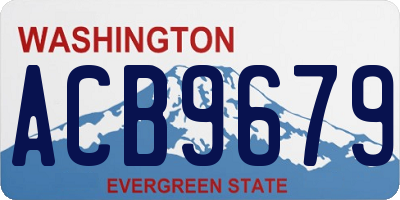 WA license plate ACB9679