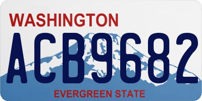 WA license plate ACB9682