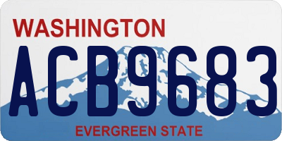 WA license plate ACB9683