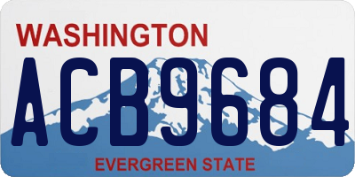 WA license plate ACB9684