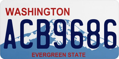 WA license plate ACB9686
