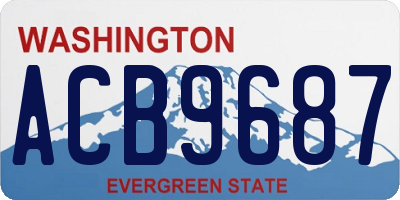 WA license plate ACB9687