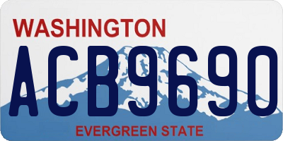WA license plate ACB9690