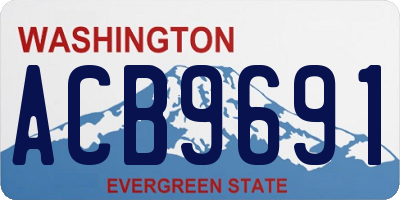 WA license plate ACB9691