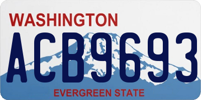 WA license plate ACB9693