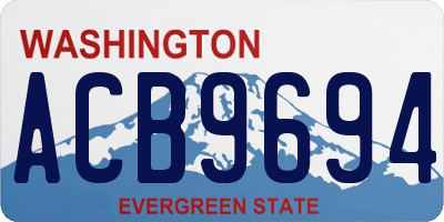 WA license plate ACB9694