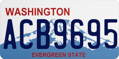 WA license plate ACB9695