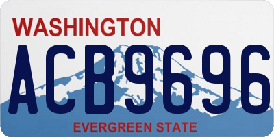 WA license plate ACB9696