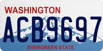 WA license plate ACB9697