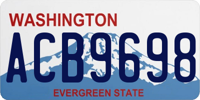 WA license plate ACB9698