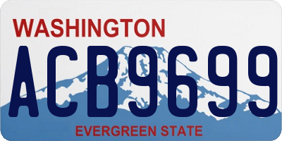 WA license plate ACB9699