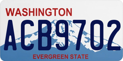 WA license plate ACB9702