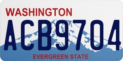 WA license plate ACB9704