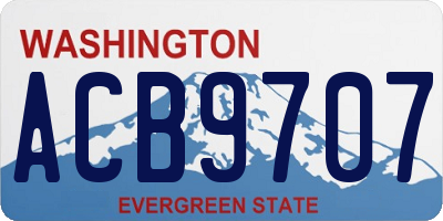 WA license plate ACB9707