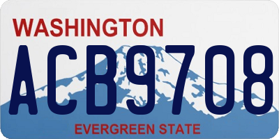 WA license plate ACB9708