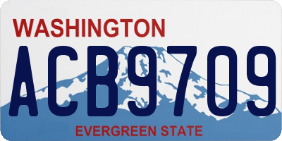 WA license plate ACB9709