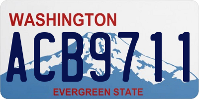 WA license plate ACB9711