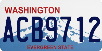 WA license plate ACB9712