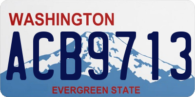 WA license plate ACB9713