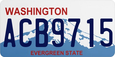 WA license plate ACB9715