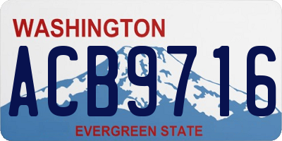 WA license plate ACB9716