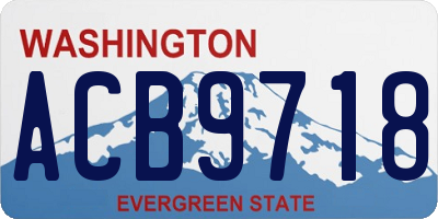 WA license plate ACB9718