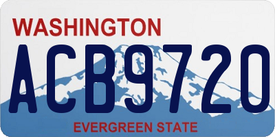 WA license plate ACB9720