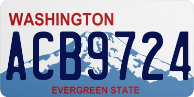 WA license plate ACB9724