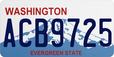 WA license plate ACB9725