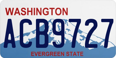 WA license plate ACB9727