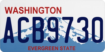 WA license plate ACB9730