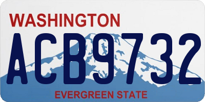 WA license plate ACB9732