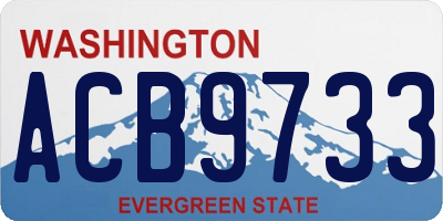 WA license plate ACB9733
