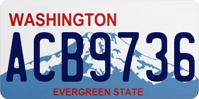 WA license plate ACB9736