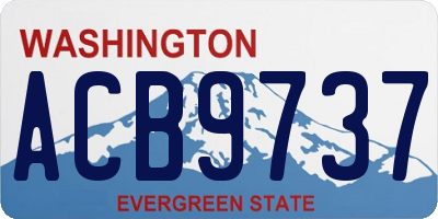 WA license plate ACB9737