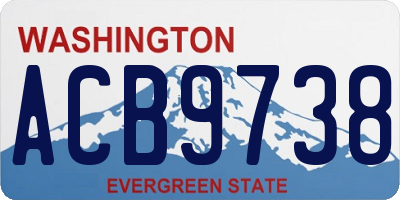 WA license plate ACB9738