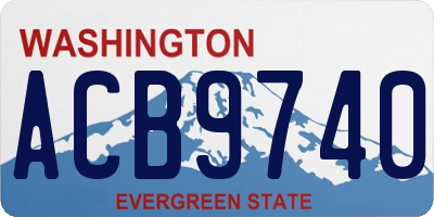 WA license plate ACB9740
