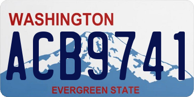WA license plate ACB9741