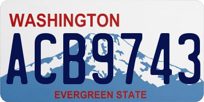WA license plate ACB9743