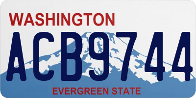 WA license plate ACB9744
