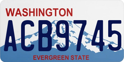 WA license plate ACB9745