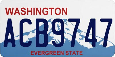 WA license plate ACB9747