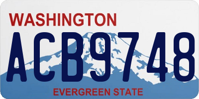 WA license plate ACB9748