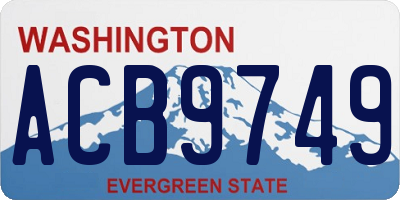 WA license plate ACB9749