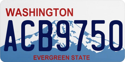 WA license plate ACB9750