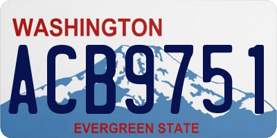 WA license plate ACB9751