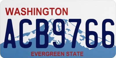 WA license plate ACB9766