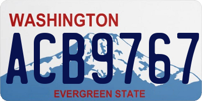 WA license plate ACB9767